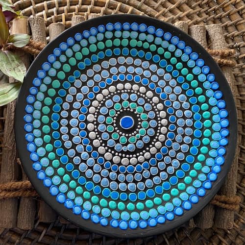 EARTHENWALLPLATES  artificial wall plates blues