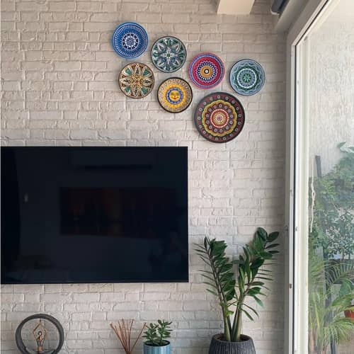 EARTHENWALLPLATES  artificial wall plates blues