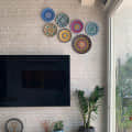 EARTHENWALLPLATES artificial wall plates multicolor circular design - top_view