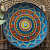 EARTHENWALLPLATES  artificial wall plates blue and orange - front_view