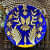EARTHENWALLPLATES artificial wall plates dark blue floral - front_view