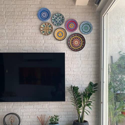 EARTHENWALLPLATES artificial wall plates blues