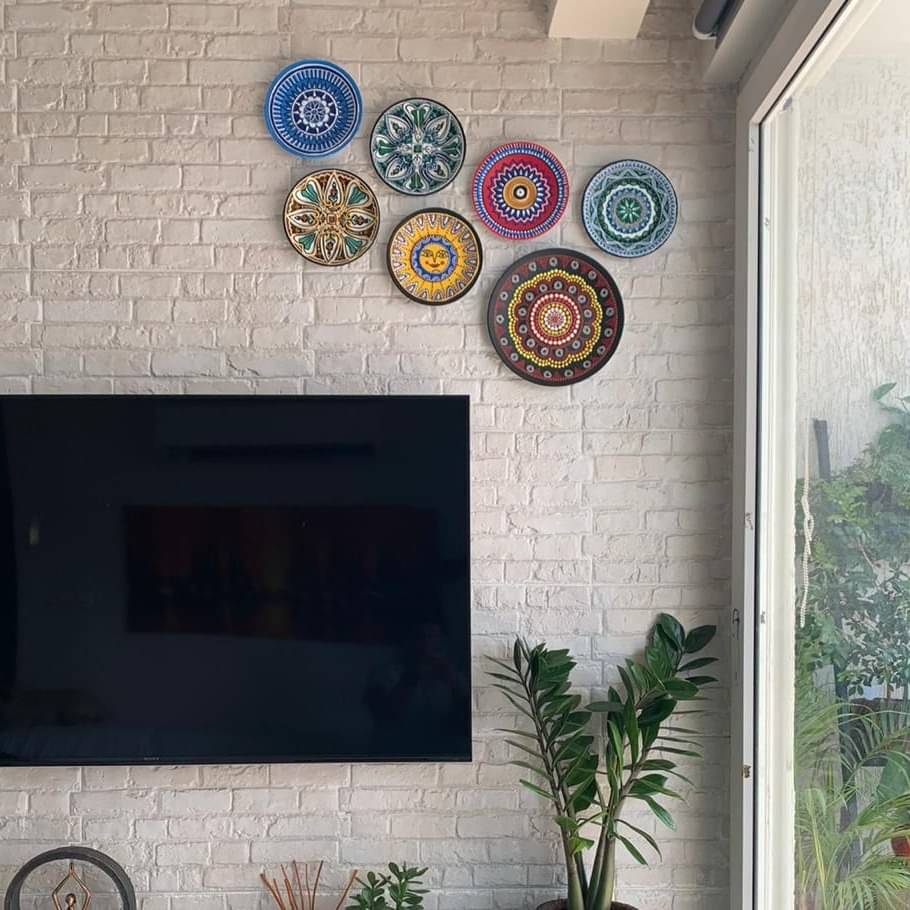 EARTHENWALLPLATES artificial wall plates floral design