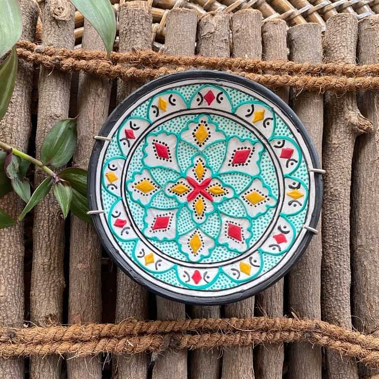 EARTHENWALLPLATES  artificial wall plates sky blue theme - photo