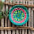 EARTHENWALLPLATES  artificial wall plates sky blue & pink - front_view