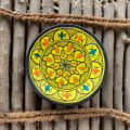 EARTHENWALLPLATES artificial wall plates yellow - front_view