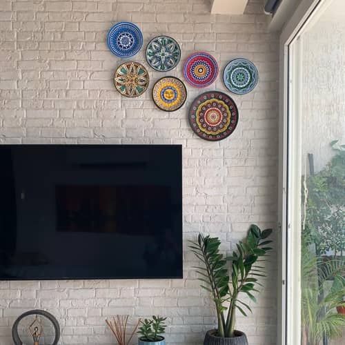 EARTHENWALLPLATES artificial wall plates yellow