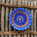 EARTHENWALLPLATES  artificial wall plates blue & orange combination - front_view
