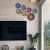 EARTHENWALLPLATES  artificial wall plates blue & orange combination - top_view