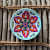 EARTHENWALLPLATES (Artificial Wall Plates) in pink & blue - front_view