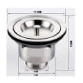Stainless steel heavy basket sink coupling/jaali 4inch - rear_view