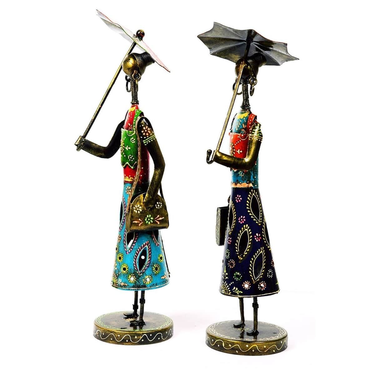 Lady (Set of 2) Iron Human Figurine - top_view