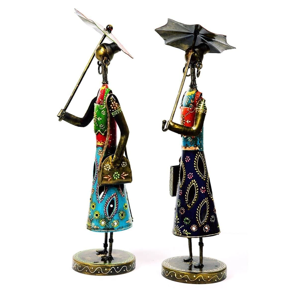 Lady (Set of 2) Iron Human Figurine - rear_view