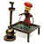 Metal Rural Man with Hukka Showpiece - top_view