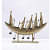Iron Boat Traveller Figurine In Gold - top_view