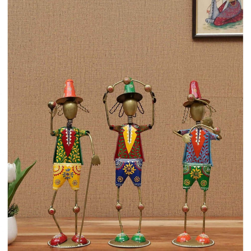 Wrought Iron Human Figurines In Multicolour - photo