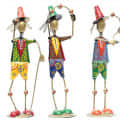 Wrought Iron Human Figurines In Multicolour - rear_view