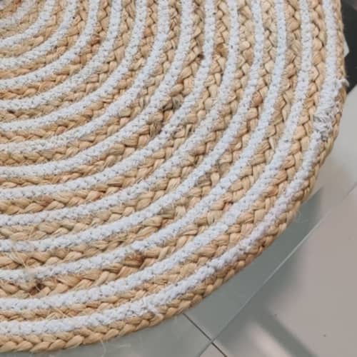 Recho Jute Mat Placemat, Home Decorative, Table decor, Doormat, small rug/ Rags Home Decor, Bohemian Style (20 Inch)