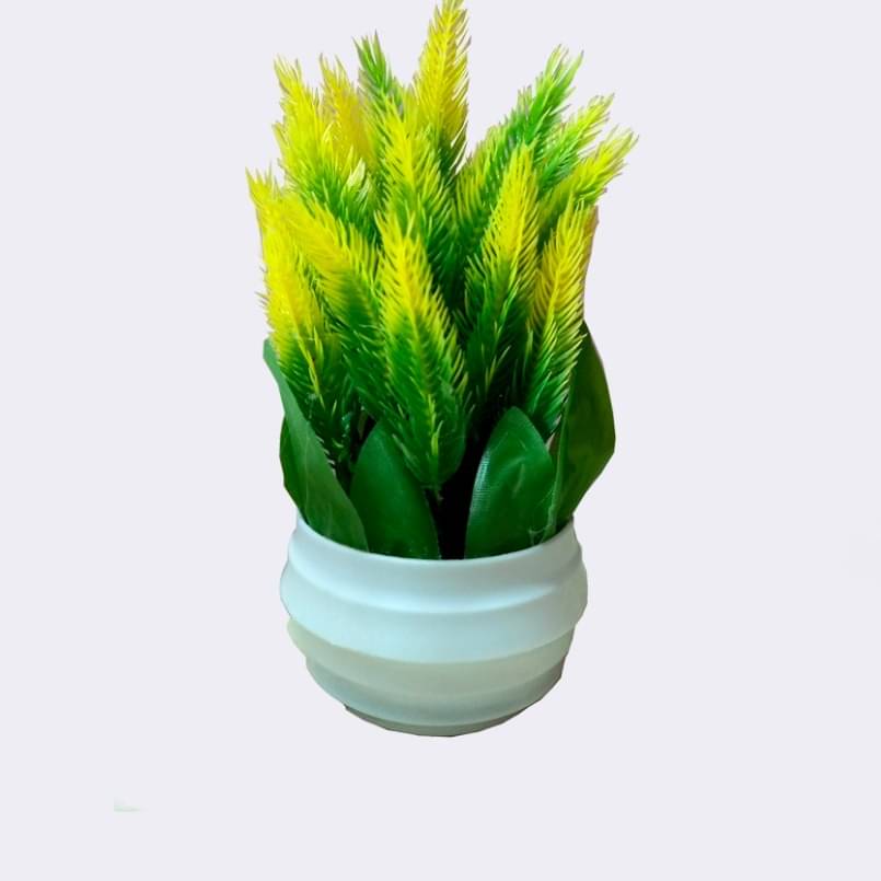 Artificial Green Yellow Leaf Plant