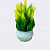 Artificial Green Yellow Leaf Plant - front_view
