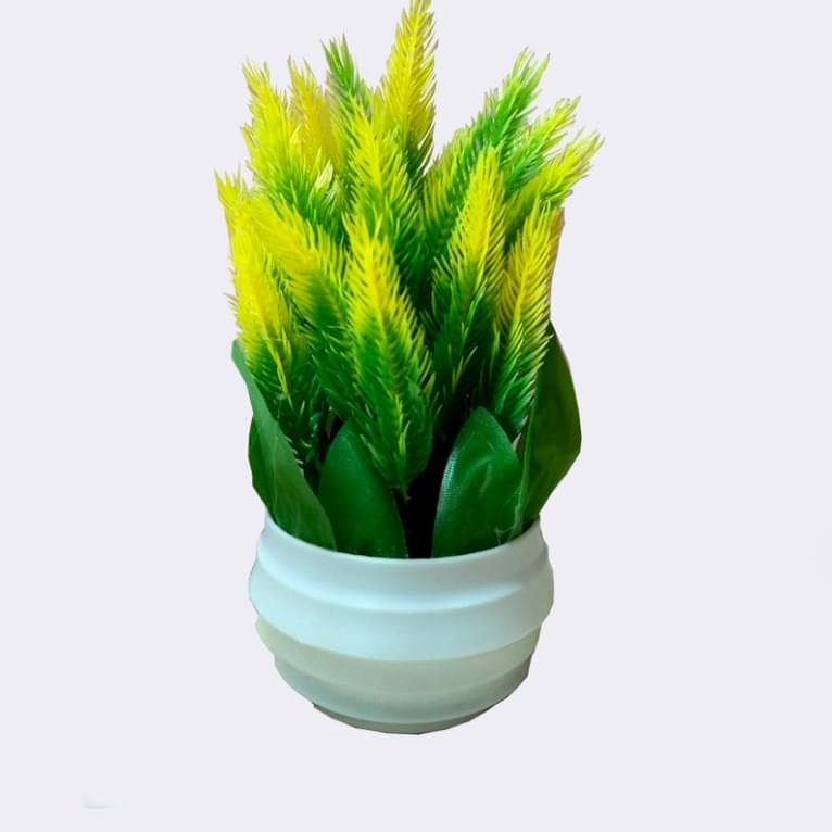Artificial Green Yellow Leaf Plant