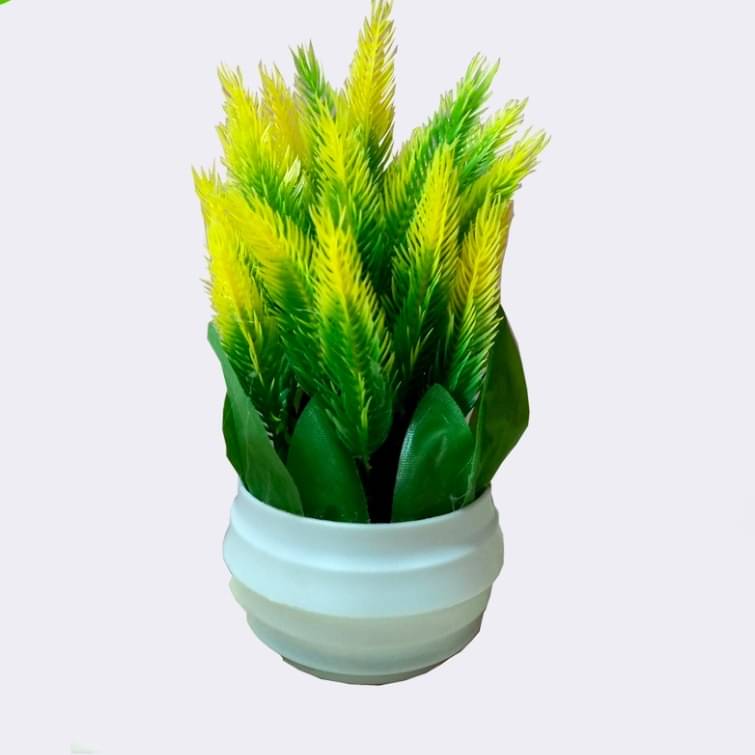 Artificial Green Yellow Leaf Plant