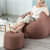 Brown Tear Drop Bean Bag Cover (Without Beans) - front_view