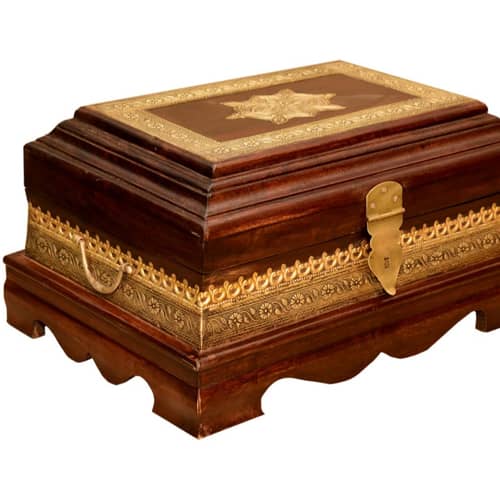 Wooden Box Brass ftd.