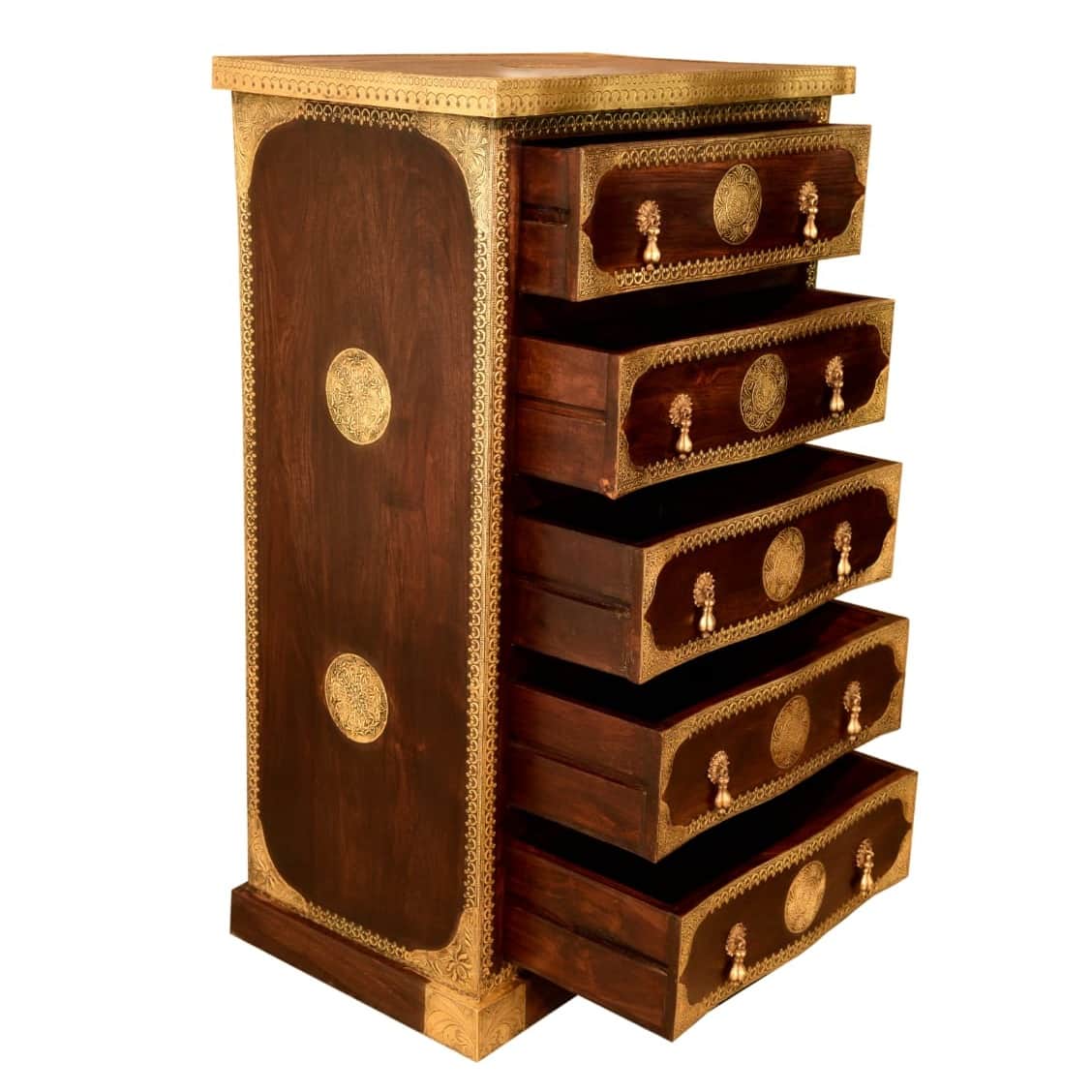 Wooden Sideboard Brass FTD - rear_view