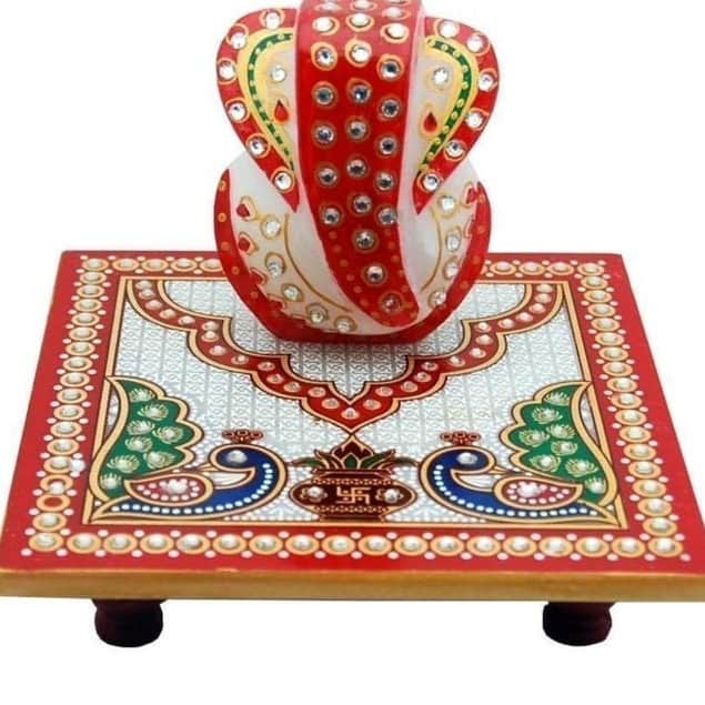 Marble Chowki Ganesha - front_view