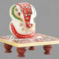 Marble Chowki Ganesha - left_view