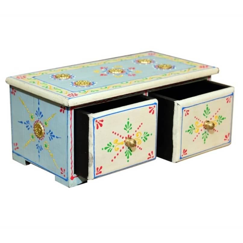 Wooden drawer chest painted