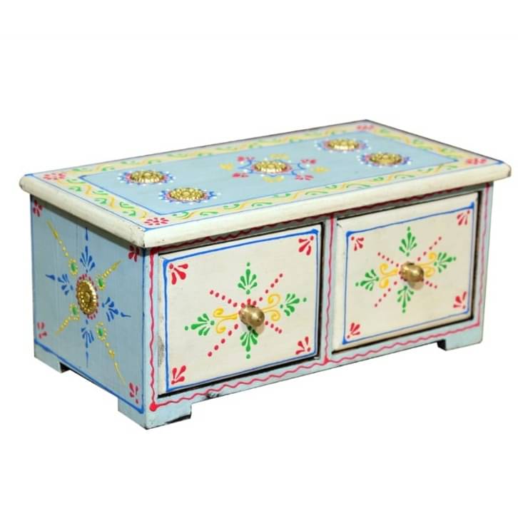 Wooden drawer chest painted