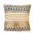 Neutral Beige Cotton & Jute Boho Style Upcycled Denim Handwoven Cushion Cover Pack of 1 | Size 20x20 inches - photo