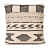 Nomaadi Boho Black & Ivory Fuzzy 18 x 18 Inches Handcrafted Cotton Cushion, Throw Pillow Cover for Home Decor Handmade Rug Pillow Cover for Sofa Antique Design Cushion Cover for Living Room Decor | Pack of 1 - photo
