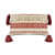 Nomaadi Pink Maktabi Cotton Chenille Handmade Boho Lumbar Cushion Cover with Tassels (16x24 Inches) for Sofa, Bedroom & Living Room - front_view