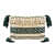Nomaadi Boho Rectangle Jute Cushion Cover with Tassel - 16x24 Inches, Cream & Bottle Green - photo