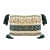 Nomaadi Boho Rectangle Jute Cushion Cover with Tassel - 16x24 Inches, Cream & Bottle Green - front_view