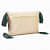 Nomaadi Boho Rectangle Jute Cushion Cover with Tassel - 16x24 Inches, Cream & Bottle Green - rear_view