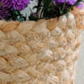 Recho Jute Hanging Baskets | Planter Pot Cover | Hand Made | Useful For Decor, Storage - top_view