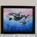The Orca's Marine Beauty Wall Painting - photo