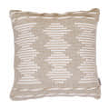 Nomaadi Ankara Cotton Beige Cushion Cover Square Handmade Boho Pillow for Decor Home, Sofa, Couch & Bed Room (18x18 Inches) - photo