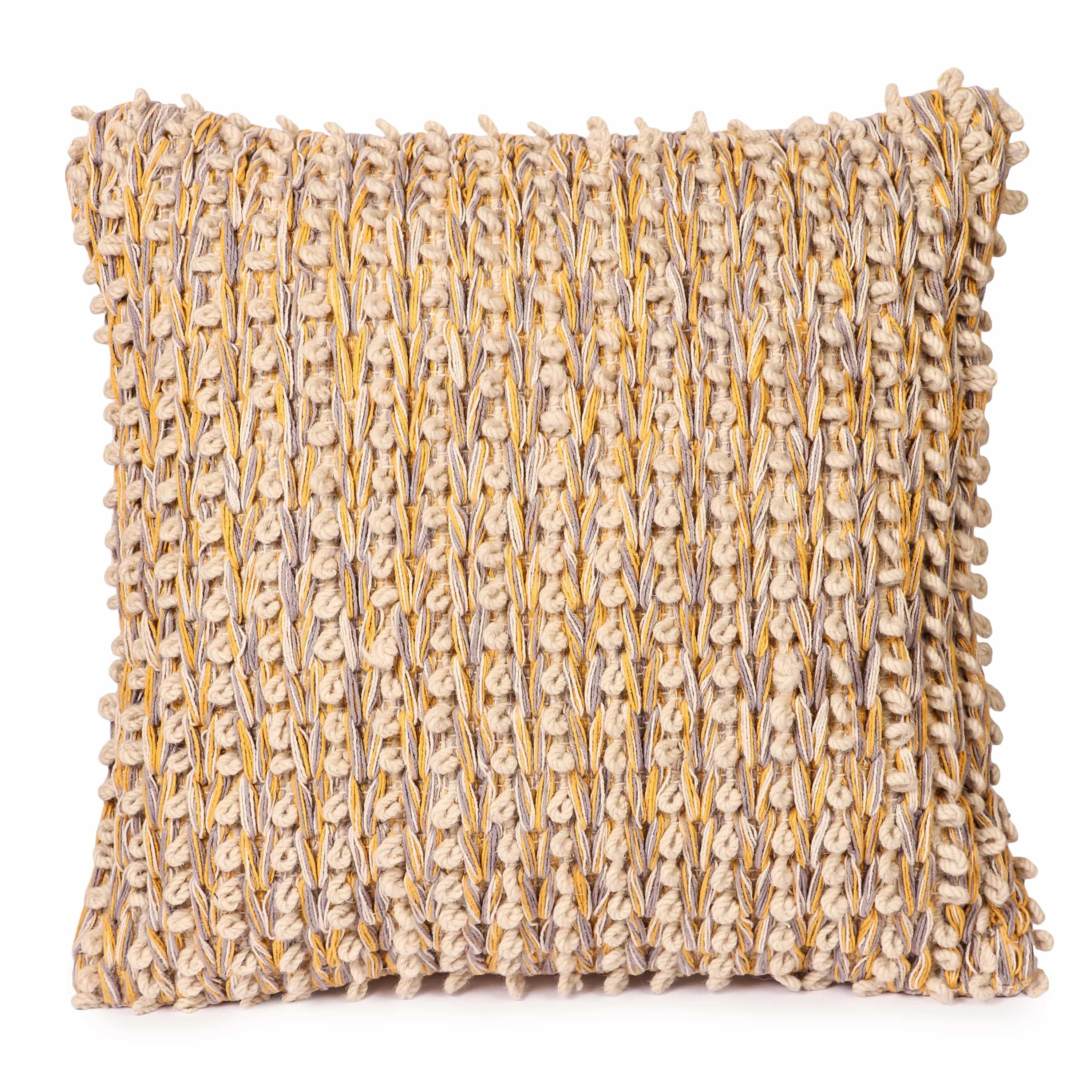 Nomaadi Embroidered Chrysler Boho Handmade Multi Color Decorative Throw/Pillow, Cushion Cover Pack of 1 (20x20 inch / 50x50 cms.) - photo