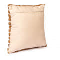 Nomaadi Fuzzy Golden Brown Textured & Tufted Boho Soft Cushion Cover (Pack of 1, 20x20 inch) - rear_view