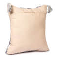Nomaadi Sailor's Blue & Cream Tufted Boho Style Soft Cushion Cover with Tassels (Size: 20x20 Inches / 50x50 cms.) - left_view