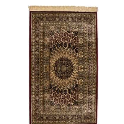 Viscose Carpet, 5x7 FT, 6mm Thick Oriental and Black,beige and multi-color Traditional Carpet - rear_view