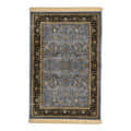 Kashmiri Design Viscose Machine Made Carpet Oriental Blue Color Size 5x7 in feet Washable - top_view