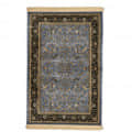 Kashmiri Design Viscose Machine Made Carpet Oriental Blue Color Size 5x7 in feet Washable - rear_view