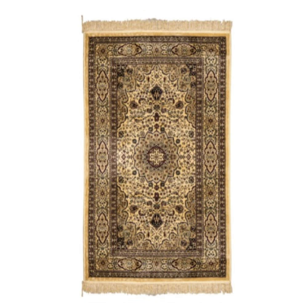 Kashmiri Design  Oriental Machine Made Viscose Washable Soft & Cut pile Persian  Carpet Size 5x7 in feet - photo