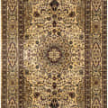 Kashmiri Design  Oriental Machine Made Viscose Washable Soft & Cut pile Persian  Carpet Size 5x7 in feet - top_view